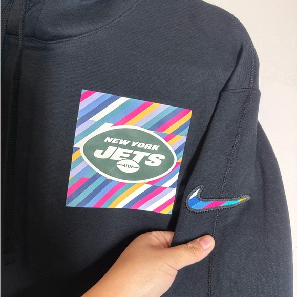 Nike Black New York Jets 2023 NFL Crucial Catch Club Pullover Hoodie - Picture 4 of 8